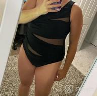 img 1 attached to Runtlly Women'S One Piece Swimsuits One Shoulder Plus Size Swimwear Bathing Suit With See Through Mesh Style review by Terri Owen