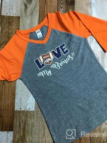 img 4 attached to 🧡 Kavio Girls' Clothing: Vibrant Orange Jersey Contrast Raglan V Design