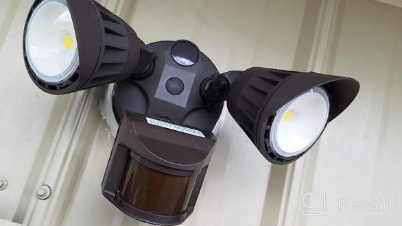 img 1 attached to Enhance Outdoor Security With LEONLITE LED Motion Sensor Flood Lights - 3 Modes, Adjustable 2-Head, Waterproof, ETL Listed review by Glenn Kumar