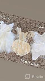 img 6 attached to 2Pcs Newborn Baby Girl Lace Ruffles Sleeve Bodysuit Backless Jumpsuit Romper Set Clothes
