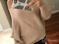 img 1 attached to Women'S Off Shoulder Sweater: Ybenlow Oversized Pullover Knit Jumper With Batwing Sleeves review by Chad Fox