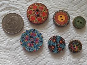 img 6 attached to 300Pcs Vintage Wooden Buttons With Flower Patterns - Mixed Sizes 2 Holes, 50 Butterfly Craft Supplies For DIY Sewing Handmade Clothes Decorations 0.6/0.78/1Inch