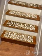 img 1 attached to 🚪 SUSSEXHOME Carpet Stair Treads for Wooden Steps - Stylish Indoor Safety Treads with Thick Carpet & Pattern Design - Prevent Slipping - Pet & Kid-Friendly - 4-Pack review by Mike Krzywicki