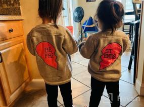 img 7 attached to ❤️ Fleece Jacket for Toddler Girls and Boys: Long Sleeve Outerwear with Best Friend Heart Print