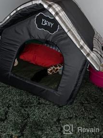 img 8 attached to Gray Cozy Pet Cave Bed For Small Dogs And Cats By Hollypet - Warm And Comfortable Sleeping Nest House