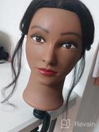 img 1 attached to Real Hair Mannequin Head For Styling, Training, And Cosmetology Practice - Hairginkgo 100% Human Hair Manikin Head With Clamp Stand For Dyeing, Cutting, And Braiding (2019B0214) review by Cameron Badoni