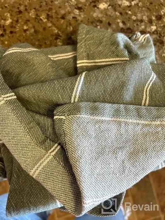 img 1 attached to Boho Chic Kitchen Towels - Set Of 4 Waffle Weave Towels For Drying Dishes & Home Decor, Highly Absorbent 100% Cotton In Crimson review by Janett Schweizer