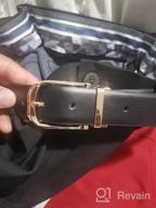 img 1 attached to 🍈 Adjustable Cantaloupe Reversible Leather Buckle - Men's Accessories review by Don Merritt