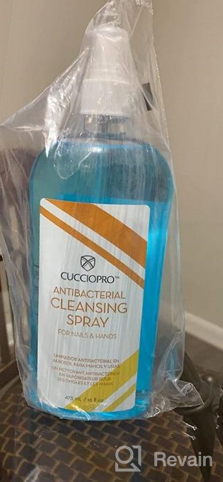 img 1 attached to Hygienic Nail Care With Cuccio Pro Antibacterial Cleansing Spray In A Blue 16 Oz Bottle review by Carlos Nolan