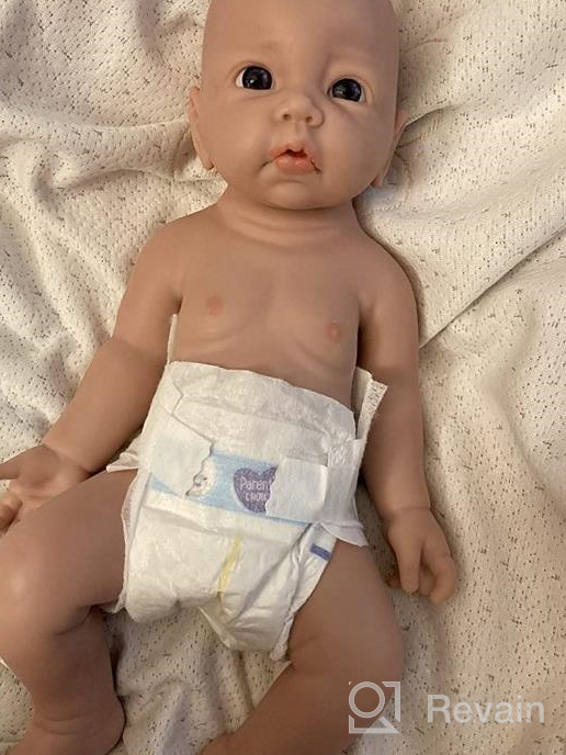 img 1 attached to 👶 Vollence Lifelike Full Body Silicone Baby Doll - 23 inch Realistic Newborn Girl Doll, Non-Vinyl Reborn Baby Doll review by John Pineda