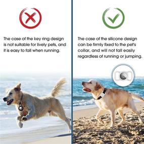 img 1 attached to 2 Pack FERRISA Silicone Case For AirTag Dog Collar Holder Car Electronics & Accessories ~ Car Electronics Accessories