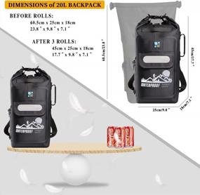 img 1 attached to IDRYBAG Dry Bag Backpack Waterproof Floating 20L/30L/40L, Dry Bags Waterproof Backpack For Men, Dry Sack Waterproof Bag Kayak