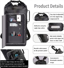 img 2 attached to IDRYBAG Dry Bag Backpack Waterproof Floating 20L/30L/40L, Dry Bags Waterproof Backpack For Men, Dry Sack Waterproof Bag Kayak