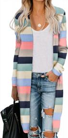 img 4 attached to 2022 Women'S Cozy Knit Cardigan Sweater - Elapsy Fashion Long Sleeve Open Front