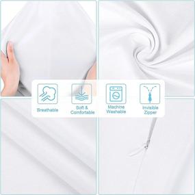 img 2 attached to Aneco 16 Pack Sublimation Pillow Cases White Cushion Covers Blanks Pillow Covers Heat Transfer Pillow Covers Polyester Peach Skin Throw Pillow Covers (15.7 X 15.7 Inches)