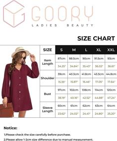 img 1 attached to 👗 Burgundy Sleeve Dresses for Women by GOORY: Elegant Clothing Selection at Dresses