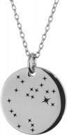 personalize your zodiac with dolceoro's round star sign necklace: 316l surgical steel, adjustable chain, perfect women's/girls' constellation jewelry! logo