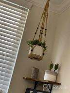 img 1 attached to POTEY 610102 Macrame Plant Hanger: Stylish Hanging Planter For Indoor And Outdoor Home Decor - Ivory, 35 Inch review by Wayne Goff