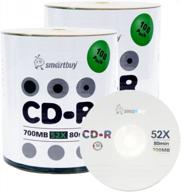 smartbuy 200-disc 700mb/80min 52x cd-r logo top blank data recordable media disc logo