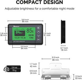 img 1 attached to 🔋 Renogy 500A Battery Monitor - Shunt Included, Programmable High/Low Voltage Alarm, Wide 10V-120V Range, Up to 500A, 20ft Shielded Cable, Compatible with 12V Lithium Sealed/Gel/Flooded Batteries