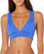 seafolly womens longline triangle swimsuit women's clothing : swimsuits & cover ups logo