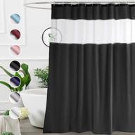 transform your bathroom with ufriday black and white shower curtain - 72x72 inch, machine washable fabric with mesh top window! logo