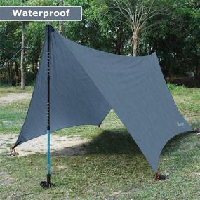 img 2 attached to COMMOUDS Lightweight Camping Tarp, Waterproof Hammock Rain Fly Tarp, 11X9FT, Premium Ripstop Nylon Plaid Tent Footprints for Backpacking, Camping, Hiking and Outdoor Adventures