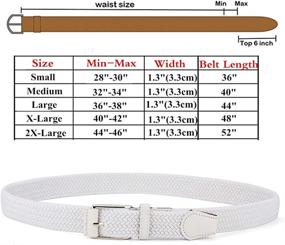 img 3 attached to Elastic Stretch Canvas Belts for Men - Stylish Braided Pieces as Must-Have Accessories