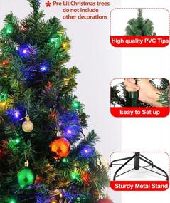 img 1 attached to Premium 6Ft Black Artificial Christmas Tree - Perfect For Halloween & Christmas Decorations | DIY Full Pine Tree With Fake Flocking | Ideal For Indoor & Outdoor Use | Great For Crafts & Gifts