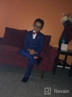 img 1 attached to 6 Piece Classy Plaid Slim 👔 Fit Suit Set for Boys by ELPA ELPA review by Quinton King
