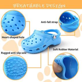 img 1 attached to 🐾 Cute Candy Color Rubber Doggy Boots for Small Dogs/Cats – TikTok Inspired Crocs Style Puppy Sandals for Photo Shoots