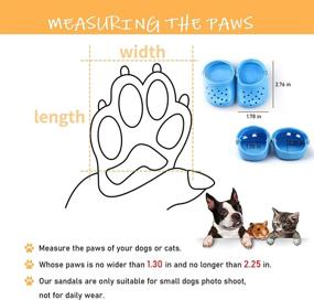 img 2 attached to 🐾 Cute Candy Color Rubber Doggy Boots for Small Dogs/Cats – TikTok Inspired Crocs Style Puppy Sandals for Photo Shoots