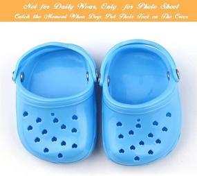 img 3 attached to 🐾 Cute Candy Color Rubber Doggy Boots for Small Dogs/Cats – TikTok Inspired Crocs Style Puppy Sandals for Photo Shoots