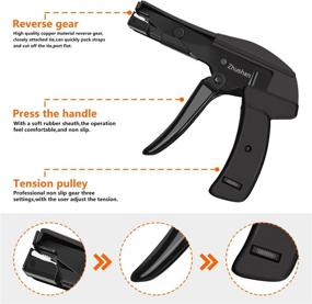 img 1 attached to Adjustable Tension Fastening Tool for Zhushan Zip Ties - 🔧 Effortless Cable Tie Gun, with Cutting Function for Nylon Tie Wraps