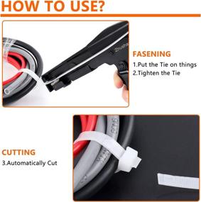 img 2 attached to Adjustable Tension Fastening Tool for Zhushan Zip Ties - 🔧 Effortless Cable Tie Gun, with Cutting Function for Nylon Tie Wraps