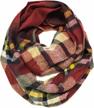 bowbear soft touch winter warm tartan infinity scarf for women logo