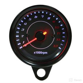 img 4 attached to Universal Motorcycle LED Backlight Tachometer Electronic Tach Meter Gauge - DC 12V Electronic Tachometer