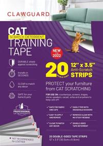 img 4 attached to 🐾 CLAWGUARD Cat Training Tape Strips - Clear, Double Sided Anti-Scratch 12x4 Strips for Furniture, Sofas, Drapes, Screens & More - Deters Cats from Scratching, Clawing, or Jumping