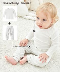 img 2 attached to 6M-3Y Baby Long Sleeve Shirts: Infant Toddler Tshirt Ribbed Undershirts For Girls Boys Clothes