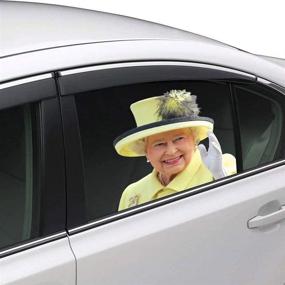 img 3 attached to Ride with Elizabeth - Queen Elizabeth Car Sticker for Vehicles | Window Decal that Leaves No Residue | Easy Removal & Cling Effect