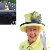 ride with elizabeth - queen elizabeth car sticker for vehicles | window decal that leaves no residue | easy removal & cling effect логотип