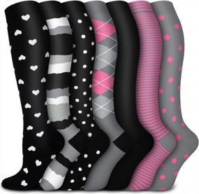img 4 attached to 🧦 Aoliks Compression Socks for Women & Men - Enhancing Circulation 20-30 mmHg: Ideal for Basketball, Running, Nursing, Travel, Cycling