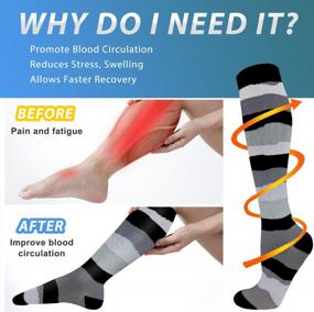 img 3 attached to 🧦 Aoliks Compression Socks for Women & Men - Enhancing Circulation 20-30 mmHg: Ideal for Basketball, Running, Nursing, Travel, Cycling