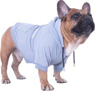 🐶 ichoue exclusive soft french bulldog clothes hoodies sweatshirt coat for medium dogs - frenchie pug english corgi boston terrier pitbull - blue, size medium логотип