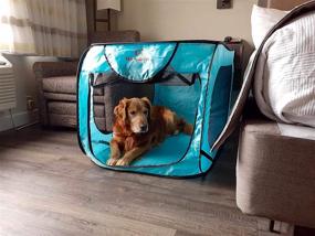 img 4 attached to 🐶 Bark Brite Expandable Pet Crate for Travel in 2 Sizes (Extra Large)