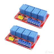 aediko 4 channel 24v relay module with optocoupler isolation for high/low level trigger - shield board, 2pcs logo