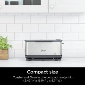 img 1 attached to Get Twice The Functionality With The Ninja ST100 Foodi Flip Toaster: Compact Toaster Oven And Snack Maker In One