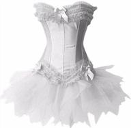 blidece women's fashion plus size lace strapless up boned corset bustier bridal lingerie tutu skirt logo