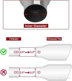 img 2 attached to Upower Exhaust Stainless Steel Tailpipe