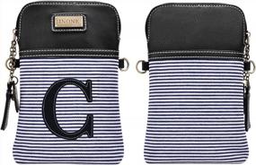 img 1 attached to Stylish And Functional Crossbody Cell Phone Purse For Women - Personalized Monogram Available!